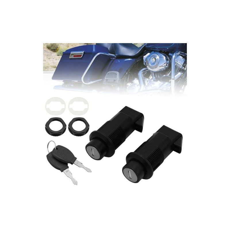 Motorcycle Saddle Bag Locks Set with Keys Fits Motorcycle Rear