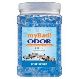 my Bad! Odor Eliminator Essential Oil Gel Beads 48 oz Refill - Air Freshener - Eliminates Odors in Bathroom, Pet Area, Closets, RVs, Pet Areas (Summer Rain)