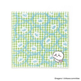 Chiikawa 41-1070070 Pochette Towel Handkerchief, Green, Gauze Pile, Cute, Approx. 9.8 x 9.8 inches (25 x 25 cm)