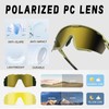 VOZAPOW Polarized Cycling Glasses for Men Women, PC Lens UV