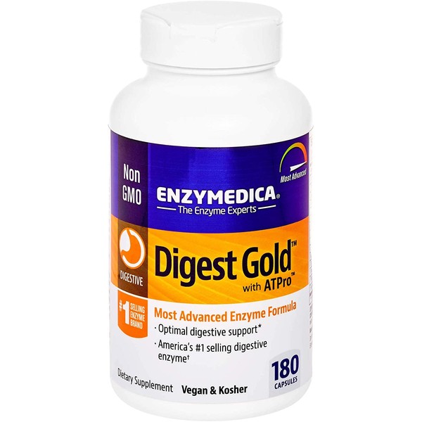 Enzymedica, Digest Gold + ATPro, Digestive Enzymes, 180 Capsules (FFP)