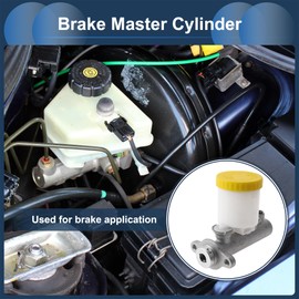 TUCKBOLD Brake Master Cylinder Reservoir No.4601001G00 for Nissan D21 Pickup 1995-1999 Hydraulic Master Cylinder Silver Tone,White Aluminum Alloy 1 Pc