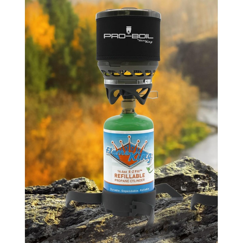 Flame King Refillable 1LB Empty Propane Cylinder Tank - Reusable