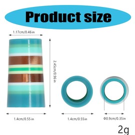 KAKASEA 10 Pcs Golf Ferrules,Golfing Club Ferrules Colorful Golfing Iron Ferrules Fit 0.35Inch Tapered Steel Shafts