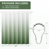 AmazerBath Fabric Shower Curtain Set, Ombre Grass Green Shower Curtain