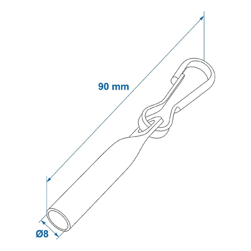 Preiswert&Gut Rope End Clasp Diameter 6 and 8 mm Simplex