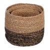 Relaxdays Storage Basket, Set of 3, Seagrass, 3 Sizes, Bathroom,