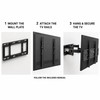 Full-Motion Dual-Arm TV Wall Mount for 40–80 Inch TVs, VESA