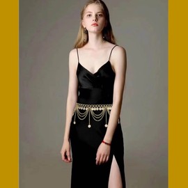 NOELAMOUR Waist Chain, Gold, Sexy Belly Chain, Body, Jewelry, Chain, Waist Decoration