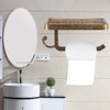 Antique European Vintage Brass Toilet Bathroom Paper Holder Phone Shelf
