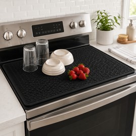 Silicone Stove Top Cover for Glass Cooktops – Extra Large Heat-Resistant Mat for Kitchen Counter & Dish Drying