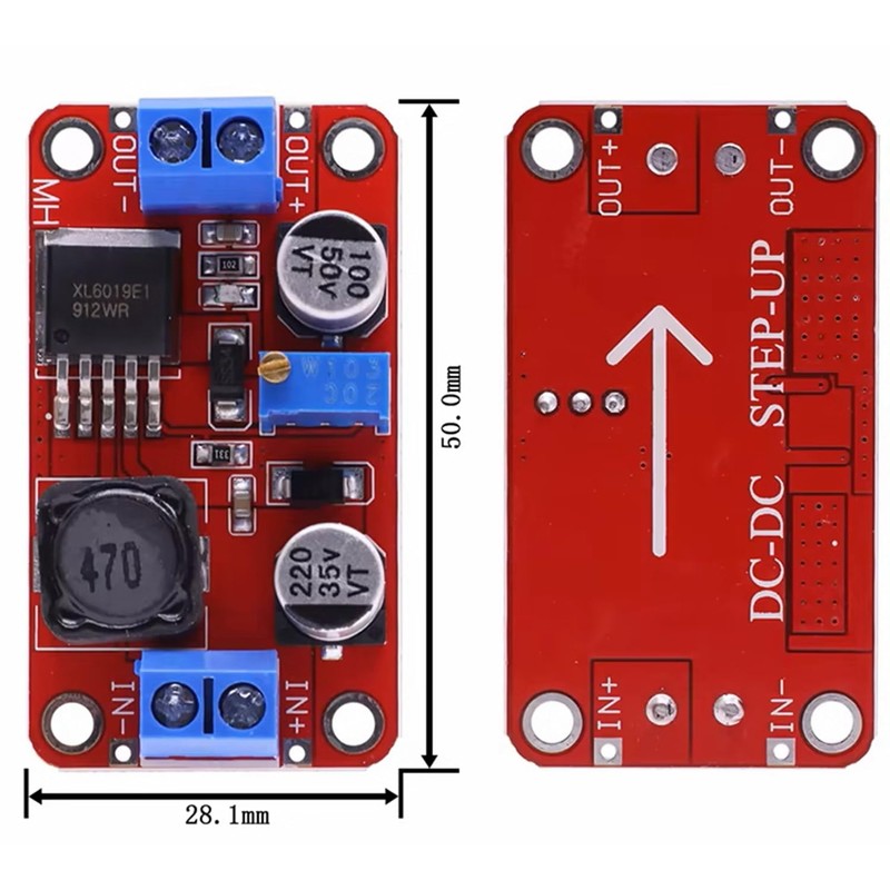 AYMBH XL6019 DC-DC Buck Boost Converter Module 5V 6V 12V