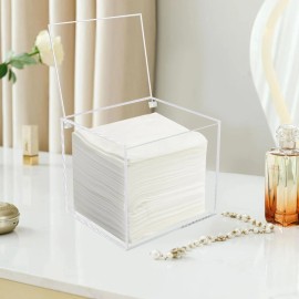 Watpot Disposable Face Towel Storage Box Compatible with Facial Towel XL, Acrylic Di