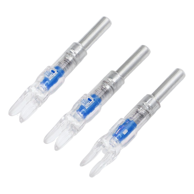 3PCS Archery Lighted Nocks Plastic Automatic with Switch 6.2mm Inner