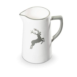 GMUNDNER KERAMIK Water Jug Capacity: 0.7 Litres Grey Deer Crockery Handmade in Austria