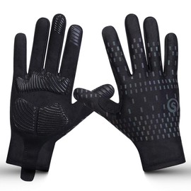 Guantes de entrenamiento para hombres y mujeres, guantes deportivos de dedo completo con pantalla táctil, protección completa de la palma para pesca, entrenamiento, correr, ciclismo, escalada (L, color)