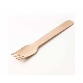 Birchwood Wooden Fork Pack of 100 - Color: None