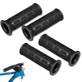 Set of 4 Wheelbarrow Handles, Inner Diameter 30 mm Rubber Cart Handle, Handlebar Grips Bicycle Made of Rubber, Non-Slip Bicycle Grips for Bicycle, Wheelchair, Motorcycle, Black
