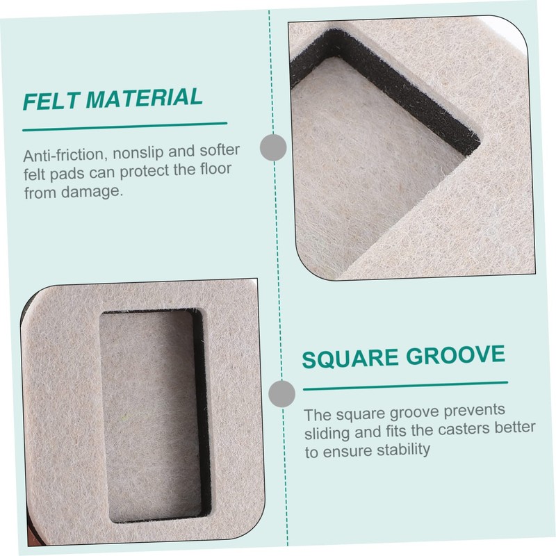 SHINEOFI 5pcs Chair Wheel Retainer Office Chair Stoppers Felt Pads