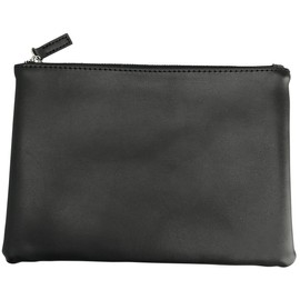 Phlox Men's Pouch, Small Leather, Women's, Brand, Popular, Stylish, Leather, Bag-in-Bag, Small, Thin, Flat Pouch, Black