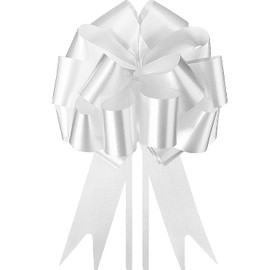 Bows Wedding Car Home Decoration Automatic Christening Gifts Ribbons (60 White)