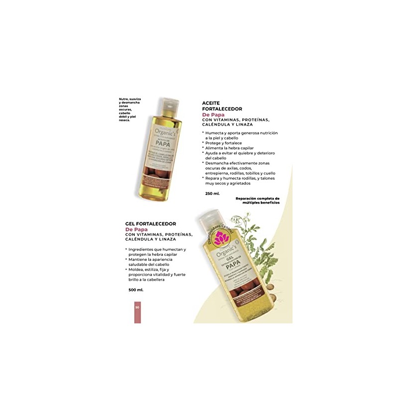 Aceite Fortalecedor de Papa con Proteinas Florigan® 250ml.