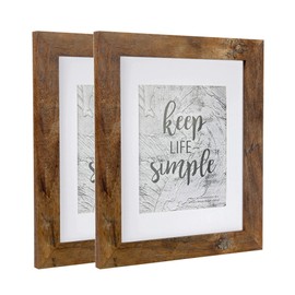 kennethan Rotten White Picture Frame Wide Molding - Wall Mounting Material Included (8x10"-2Pack, Rotten Brown)