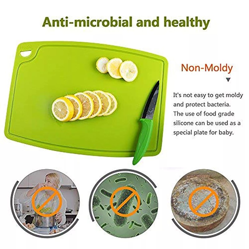 liflicon Silicone Thick Cutting Boards Mats Set of 3 Foldable