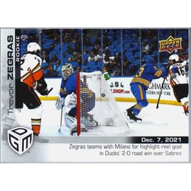 2021-22 Trevor Zegras Rookie Card Upper Deck Game Dated Moments Rookies /999 RC #27