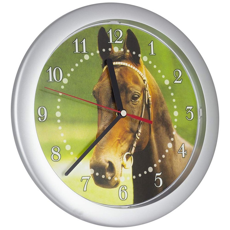 SELVA Children's Wall Clock - Horse Motif - ABS Case