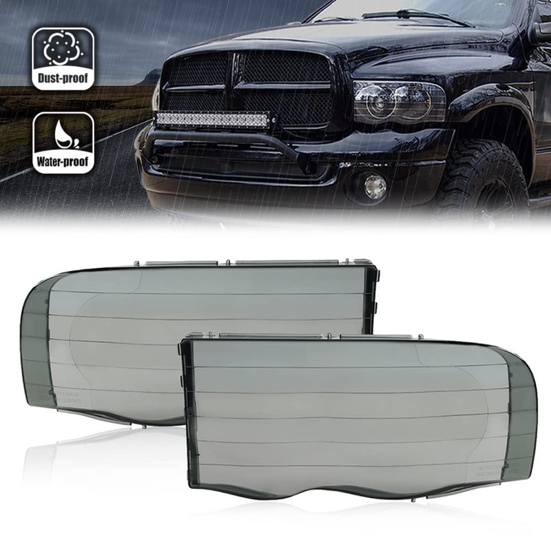 PIT66 Headlight Cover Compatible with 2002-2005 Dodge Ram 1500 2500