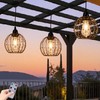 Hanging Pendant Lights, Battery Operated Outdoor Chandelier with Warm White