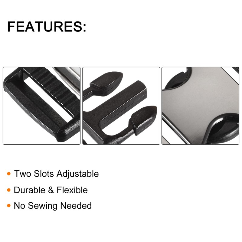 sourcing map Metal Side Release Buckles - 4Pcs 2.1" No