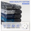 Niorasen Men's Cotton Crew Work Socks, 5 Pairs Cushioned Boot