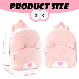 Okdance Bear Children's Backpack for Girls and Boys (1, PINK)