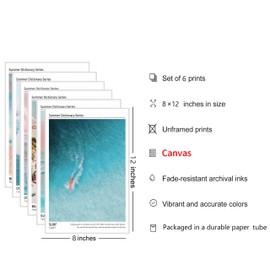 ZxXzkwpP Coastal Beach Summer Surf Gallery Wall, Coastal Cowgirl Aesthetic Room Decor Surf Up Prints, Beachy Wall Decor, Coastal Life Poster Preppy Beach Print Artwork Set of 6 (8x12x6 Unframed)