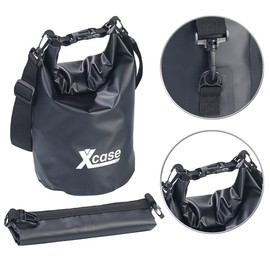 Xcase Waterproof Bag: Waterproof Dry Bag, Heavy Duty Industrial Tarpaulin, 5L, Black (Duffel Bag with Cushion Function, Motorcycle Bags, Underwater Light), black