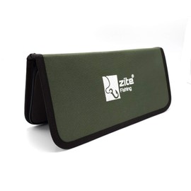 Zite Fishing Stiff Rig Wallet Set Including 24 Boilie Rigs - Carp Leaders #2-8 + Rig Board Leader Bag