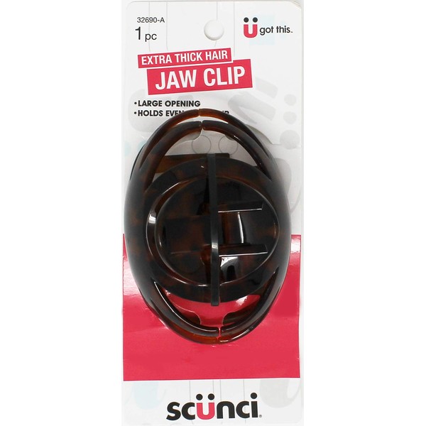 Scunci No Slip Grip Large Jaw Clip For Extra Thick Hair, 1 CT