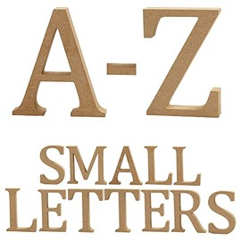 8cm Small Wooden MDF Uppercase Letters for Crafts | Complete A-Z Set