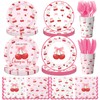 Cherry Birthday Decorations Tableware,Shes The Cherry On Top Decorations Cherry