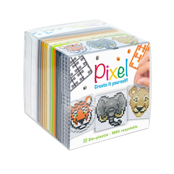 Pracht Creatives Hobby Pixel P29026 Wild Animals Craft Set, Plug-In