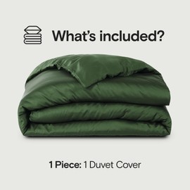 SIJO AiryWeight Tencel Duvet Cover, 100% Lyocell Derived from Eucalyptus, Buttery Soft, Best Cooling Sheets by Architectural Digest (Forest, King/Cal King 106"x90")