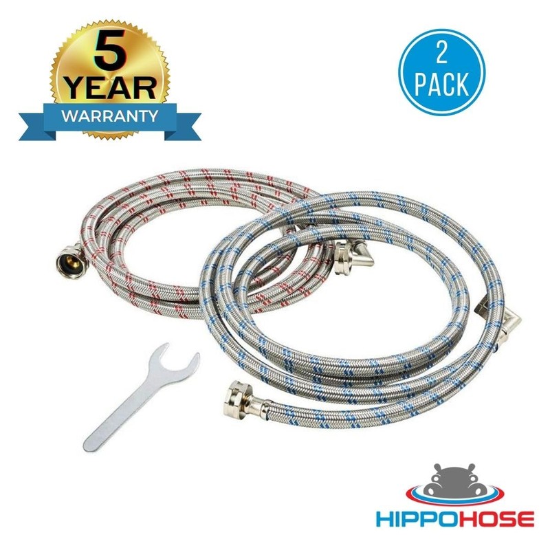 Washing Machine Hoses (10FT) - 90° Elbow - OCTAGON Connections