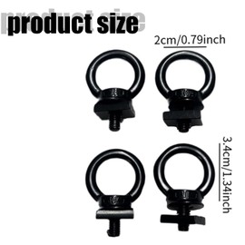 WEZCHUGHAOL 4X Heavy Duty Stainless Steel M8 Eye Bolt Tie DownKit - Secure Roof Rack Cargo Straps for Off Road Vehicles, Truck, SUV Track Mount Compatible