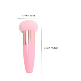 Outanaya 3pcs Mushroom Head Puff Applicator Face Makeup Facial Small Powder Handle Blend Foundation Cosmetic Sponge Pink