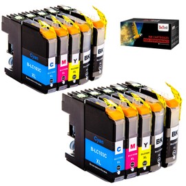 TacTink 10 Pack Compatible Ink Cartridge Replacement for Brother LC103XL LC101 LC101XL LC-103XL LC103 to use with Brother MFC-J870DW J450DW J-470DW J-6920DW (4 Black, 2 Cyan, 2 Magenta, 2 Yellow)