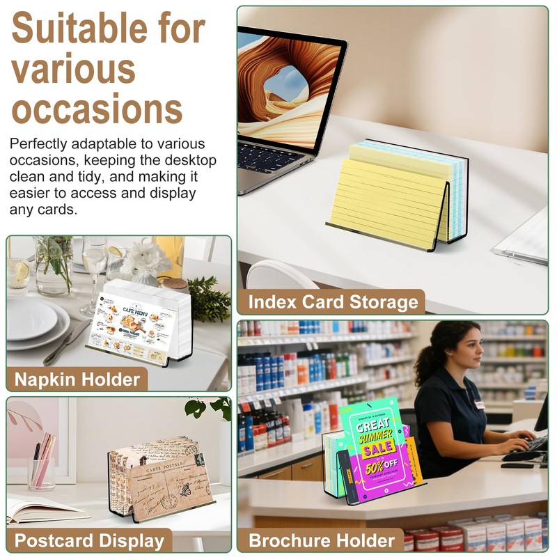 Boloyo Acrylic Index Card Display Holder, 3 X 5 inch,