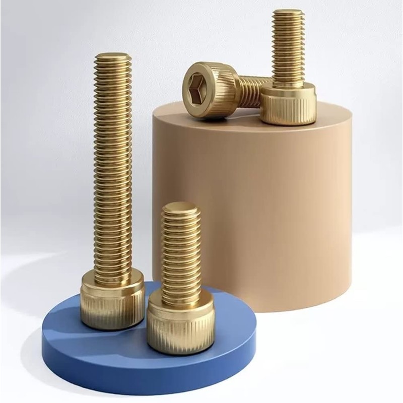 FEEIMOL Brass Hexagonal Socket Machine Screws M2 x 6 mm