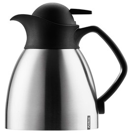 Helios Enduro Push Stainless Steel Vacuum Jug 0.6 Litre, Metallic